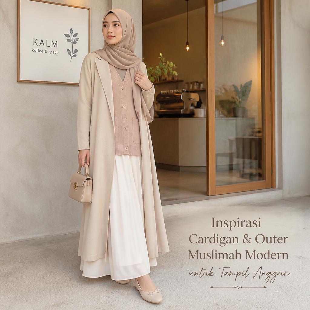 Inspirasi Cardigan & Outer Muslimah Modern untuk Tampil Anggun