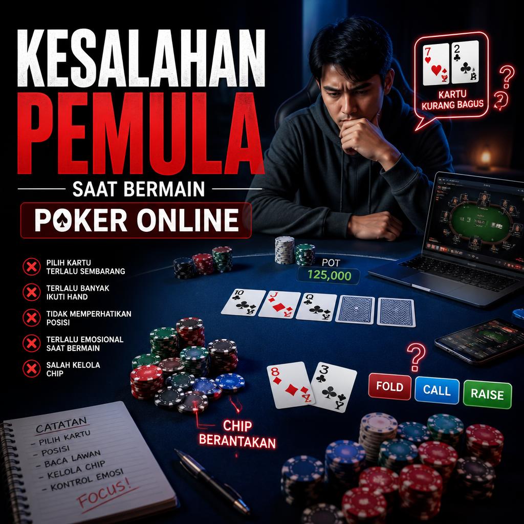 Kesalahan Pemula Saat Bermain Poker Online yang Sering Terjadi